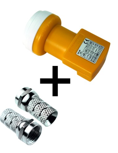 TELEVES Kit LNB 7475 + 2 Conectores F, UNIVERSAL todos los satÃ©lites