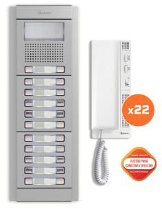 KIT PORTERO AUTOMATICO PARA EDIFICIOS GOLMAR E5222/T-562 22 VECINOS (Sistema digital 2 Hilos 0,75mm min)