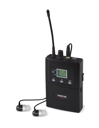 RECEPTOR INALÁMBRICO DE PETACA MONITOR IN EAR UHF FONESTAR RI-840-512