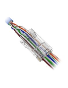 CONECTOR RJ45 PARA CRIMPAR - ESPECIAL CATEGORÍA 5 - APERTURA FRONTAL PARA FÁCIL INSTALACIÓN - 8P8C - 50 UDS (PRECIO POR UNIDAD)