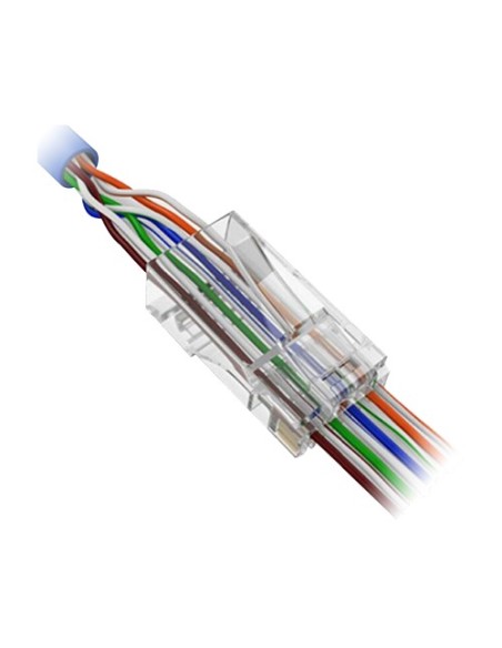 CONECTOR RJ45 PARA CRIMPAR - ESPECIAL CATEGORÍA 5 - APERTURA FRONTAL PARA FÁCIL INSTALACIÓN - 8P8C - 50 UDS (PRECIO POR UNIDAD)