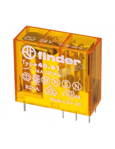 RELE 12V AC 1 CIR 16A 40.61 FINDER FINDE