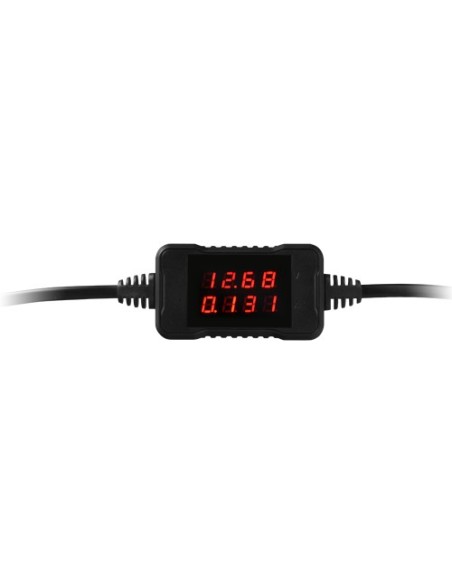 MEDIDOR DE CORRIENTE Y TENSIÓN - SENCILLA CONEXIÓN - PERMITE CONOCER LA TENSIÓN Y LA CORRIENTE DEL DISPOSITIVO ALIMENTADO - TENS