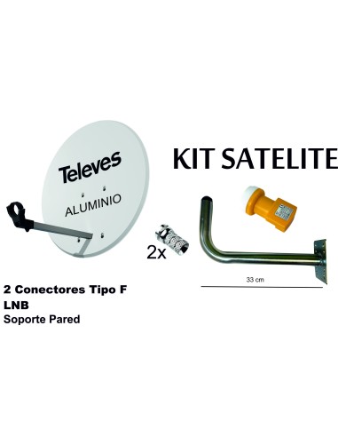 2QTY Kit Antena PARABOLICA 63cm Aluminio