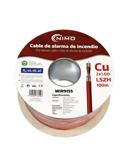 CABLE BLINDADO ALARMA E INCENDIOS LSZH, COBRE WIR9155