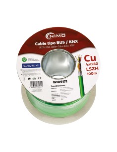 CABLE TIPO BUS/KNX BLINDADO LSZH, COBRE 4 HILOS WIR9171
