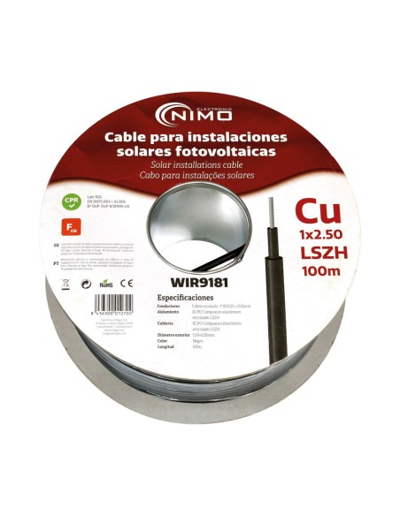 CABLE PARA ENERGIA SOLAR CU-SN 2,50MM&SU