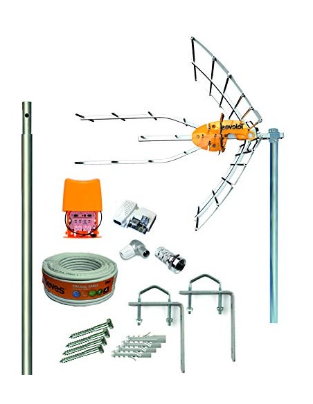 KIT ANTENA 148922 + AMPLIFICADOR + ROLLO TELEVES