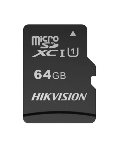 TARJETA DE MEMORIA HIKVISION - TECNOLOGÍA TLC - CAPACIDAD 64 GB - CLASE 10 | VELOCIDAD ESCRITURA 55 MB/S - HASTA 3000 CICLOS DE