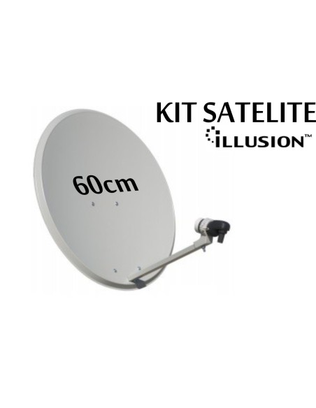 KIT ANTENA PARABOLICA 80CM + LNB + CONEC