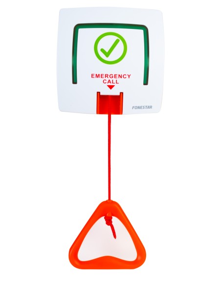 TIRADOR DE BAÑO PARA LLAMADA AL PERSONAL SANITARIO Y PULSADOR DE CANCELACION FONESTAR ASSIST-IP1200W