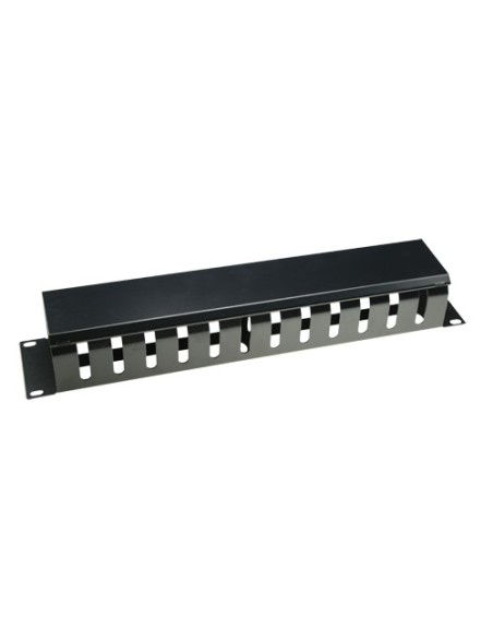 ORGANIZADOR DE CABLES - MEDIDA MÁXIMA 1U - APTO PARA RACK 19&QUOT; - ROBUSTO Y RESISTENTE - COLOR NEGRO - FABRICADO EN METAL