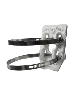 SOPORTE DE POSTE - COMPATIBILIDAD UNIVERSAL - APTO PARA USO EN EXTERIOR - PASADOR DE CABLES - 105 (AL) X 70 (AN) X 2 (FO) MM