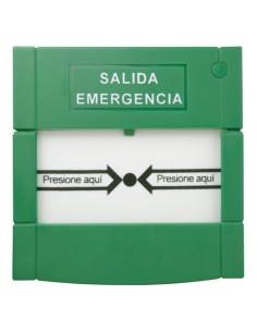 DOOR RELEASE BUTTON - DOUBLE-POLE BUTTON : ENGLISH TEXT - TESTED 100.000 USES - NO/NC/COM | RESETTABLE FROM THE INSIDE - DIMENS