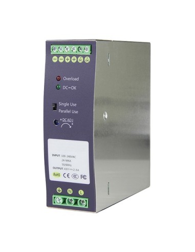 FUENTE DE ALIMENTACIÓN CONMUTADA - SALIDA DC 48 V 2.5 A / 120 W - 2 SALIDAS - VOLTAJE ENTRADA 100 V ~ 240 V - 123.5 (AL) X 41 (A