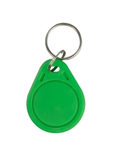 NUMBERED PROXIMITY TAG KEY RING - IDENTIFICATION BY RADIO-FREQUENCY - PASSIVE MF : GREEN COLOR - HIGH FREQUENCY 13.56 MHZ - LIG