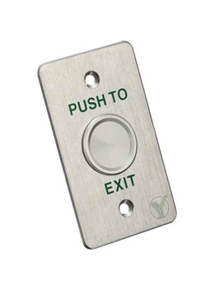 BOTÓN DE SALIDA - TIPO PIEZOELÉCTRICO - APTO PARA EXTERIOR IP68 - NO/COM | EMPOTRADO O SUPEFICIE - MEDIDAS 86 (AL) X 50 (AN) X 2