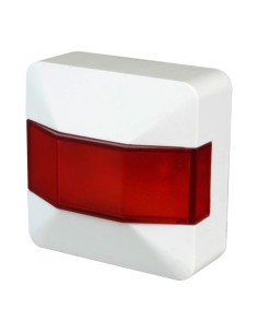 MAXFIRE - RED LED ACTION SIGNAL LIGHT - SPECIALLY FOR FIRE - WHITE ABS PLASTIC - REDUCED DIMENSIONS