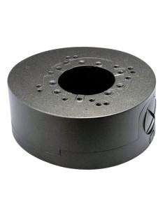 CAJA DE CONEXIONES - PARA CÁMARAS DOMO - APTO PARA USO EN EXTERIOR - INSTALACIÓN EN TECHO O PARED - PASADOR DE CABLES - COLOR NE