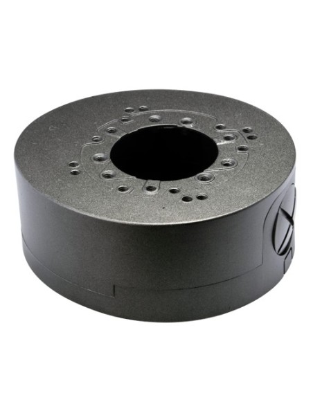 JUNCTION BOX - FOR DOME CAMERAS - VALID FOR EXTERIOR USE - WALL OR CEILING INSTALLATION - CABLE PASS - BLACK COLOR 42 (H) X 106