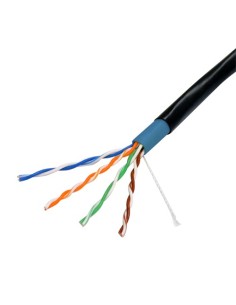 CABLE UTP CATEGORÍA 5E - CONDUCTOR CCA 24AWG - ROLLO DE 305 METROS - CUBIERTA COLOR NEGRO - DIÁMETRO 5.5 MM - CUBIERTA ESPECIAL