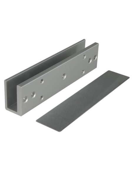 PERFIL EN U PARA VENTOSAS - COMPATIBLE CON YF-280A/B/W - APERTURA TANTO EXTERIOR COMO INTERIOR - PARA PUERTAS DE CRISTAL SIN MAR