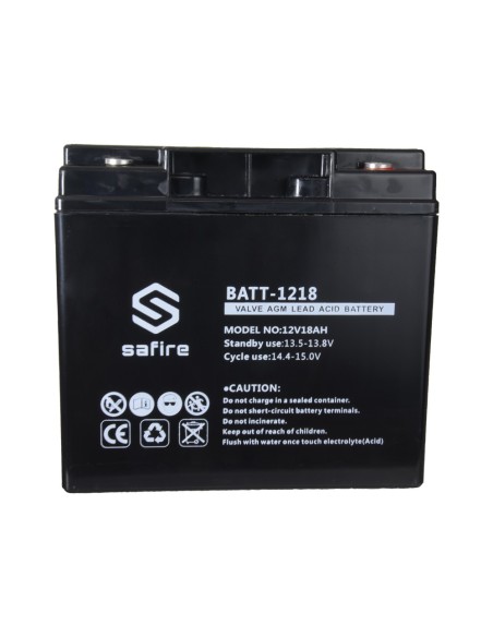 BATERÍA RECARGABLE - TECNOLOGÍA PLOMO ÁCIDO AGM - VOLTAJE 12 V - CAPACIDAD 18 AH - 168 X 181 X 77 MM / 5600 G - PARA RESPALDO O