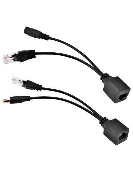 INYECTOR Y SPLITTER POE PASIVO - REQUIERE UTILIZAR LA PAREJA INCLUIDA - ENTRADA Y SALIDA HASTA 48 V - CONECTORES RJ45 Y JACK ALI