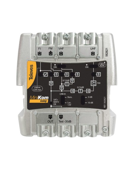 AMP.MINIKOM 4E/1S "EasyF" FM-V-U-BIS TELEVES 562621