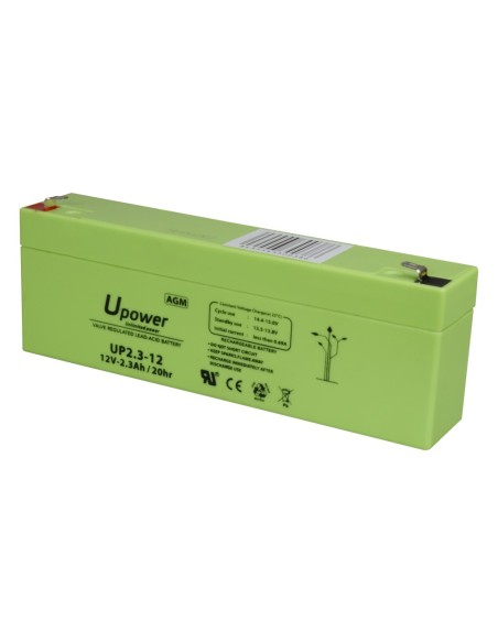 UPOWER - BATERÍA RECARGABLE - TECNOLOGÍA PLOMO ÁCIDO AGM - VOLTAJE 12 V - CAPACIDAD 2.2 AH - 66 X 178 X 35 MM/ 960 G - PARA RESP