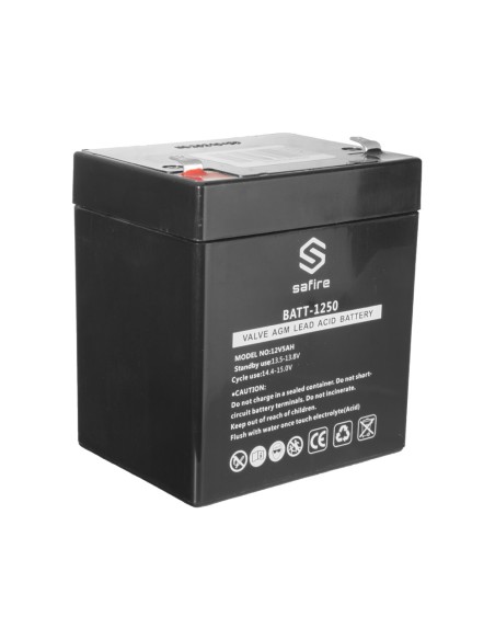 BATERÍA RECARGABLE - TECNOLOGÍA PLOMO ÁCIDO AGM - VOLTAJE 12 V - CAPACIDAD 5.0 AH - 105 X 90 X 70 MM / 1630 G - PARA RESPALDO O