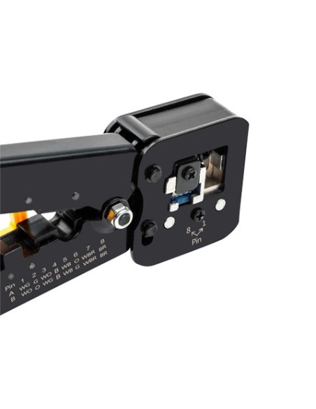 HERRAMIENTA CRIMPADORA PARA CONECTOR PASANTE - MODELO PROFESIONAL DE ALTA CALIDAD - CONECTORES: EZ-RJ45, RJ11, RJ12 Y RJ22 - CAB