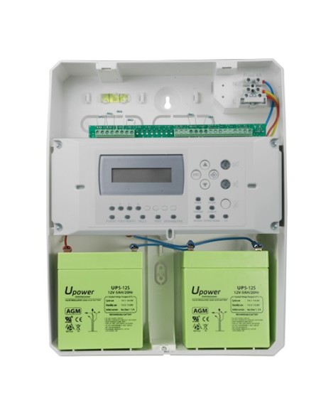 CENTRAL CONVENCIONAL DE 4 ZONAS CON PANTALLA LCD - 2 SALIDA DE SIRENA - 2 SALIDAS DE ALARMA Y FALLO Y 2 SALIDAS DE RELÉ CONFIGUR