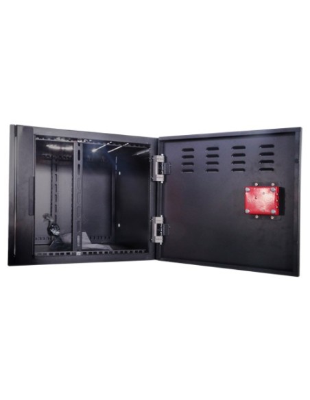 CAJA METÁLICA CERRADA PARA DVR - ESPECÍFICO PARA CCTV - PARA GRABADORES DE HASTA 6U RACK - CERRADURA DE LEVA - COMPATIBLE CON EL