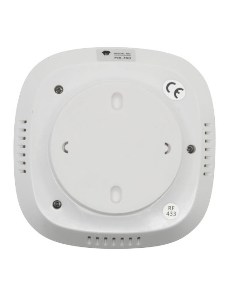 DETECTOR PIR PARA TECHO - INALÁMBRICO - ANTENA INTERNA - INDICADOR LED DE BAJA BATERIA - DETECCIÓN 360º, SIN ÁNGULOS MUERTOS - A