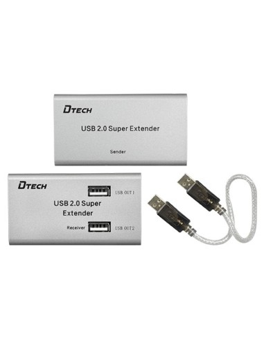 EXTENSOR DE SEÑAL USB - ALCANCE 50 M - PERMITE CONEXIONES 1:1