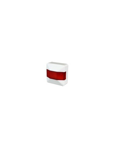 MAXFIRE - RED LED ACTION SIGNAL LIGHT - SPECIALLY FOR FIRE - WHITE ABS PLASTIC - REDUCED DIMENSIONS