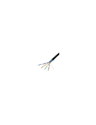 CABLE UTP CATEGORÍA 5E - CONDUCTOR CCA 24AWG - ROLLO DE 305 METROS - CUBIERTA COLOR NEGRO - DIÁMETRO 5.5 MM - CUBIERTA ESPECIAL