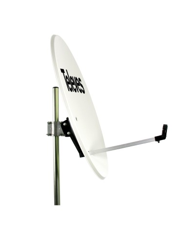 KIT ANTENA PARABOLICA ALUMINIO 63CM TELE