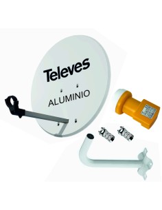 KIT ANTENA PARABOLICA ALUMINIO 83CM TELE