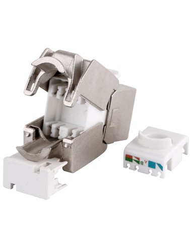 CONECTOR KEYSTONE RJ45 CAT.6A FTP HEMBRA TOOL-LESS 180º CON1153