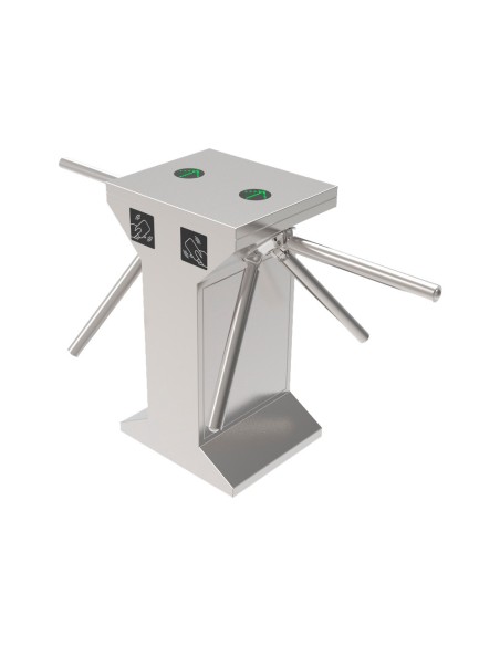 TORNO DE ACCESO BIDIRECCIONAL - 3 BRAZOS ROTATIVOS DOBLES - TIEMPOS, ALARMAS Y MODOS DE APERTURA - DIMENSIONES DE PASO 550 MM A