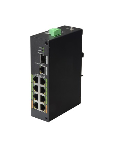 SWITCH EPOE X-SECURITY - 8 PUERTOS POE + 1 UPLINK RJ45 + 1 SFP - VELOCIDAD 10/100 MBPS - POTENCIA 60 W POR PUERTO - POTENCIA MÁX