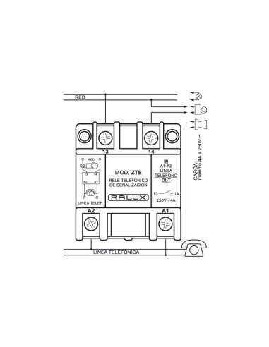 RELE TELEFONICO DE SEÑALIZACION RALUX RL