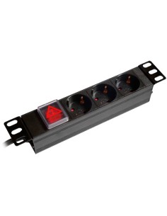 MULTIPRISE - CONÇU POUR LES RACKS STANDARDISÉS DE 10" - FORMAT RACKABLE 1U - 3 SORTIES JUSQU'À 250VAC / 16 A MAX. - INTERRUPTEU
