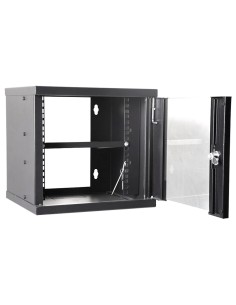 ARMARIO RACK PARA PARED - HASTA 6U RACK DE 10&QUOT; - HASTA 15 KG DE CARGA - CON PASACABLES - BANDEJA INCLUIDA - PROFUNDIDAD 300