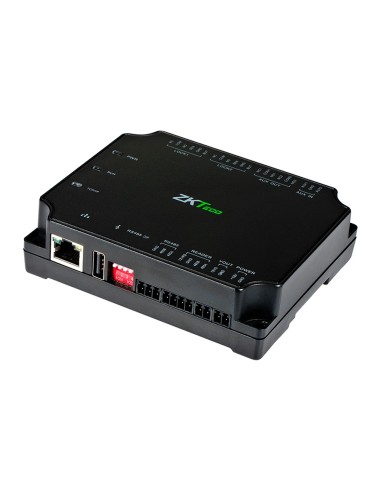 CONTROLADORA DE ACCESO - TARJETA, QR O PIN - TCP/IP | RS485 PARA ZK-SRB-DM10 - 4 LECTORES POR OSDP ZKTECO - SALIDA DE RELÉ PARA