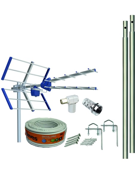 KIT ANTENA COMPACT 5G + CABLE 20M + 2XMA