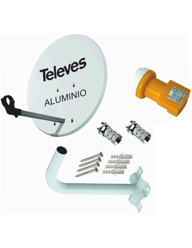 KIT ANTENA PARABOLICA TELEVESVES 63CM+ L