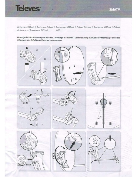 *Kit Antena PARABOLICA 63cm Aluminio TEL